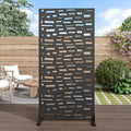 72 in x 35 in Metal Outdoor Privacy Screen - Decorative Freestanding