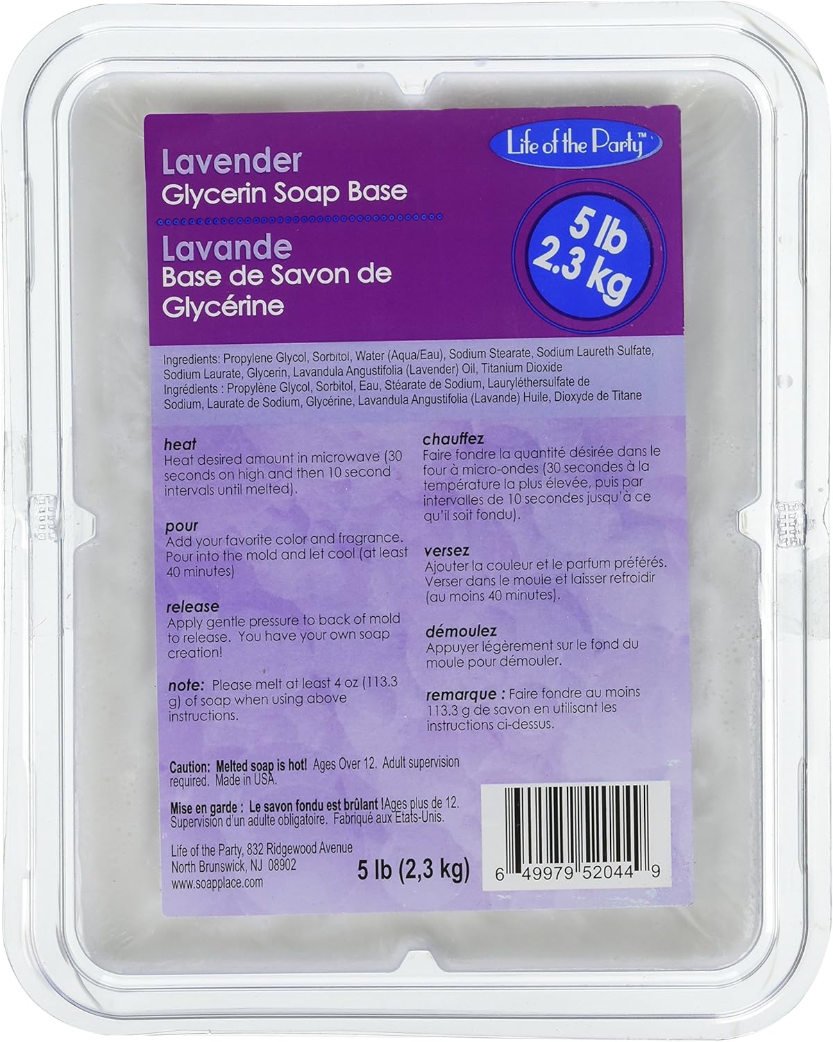 Lavender Glycerin Soap Base for DIY Soap Making Fun