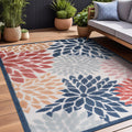 Beverly Rug Outdoor Rug 8x10 Multicolor - Modern Floral Patio Rug