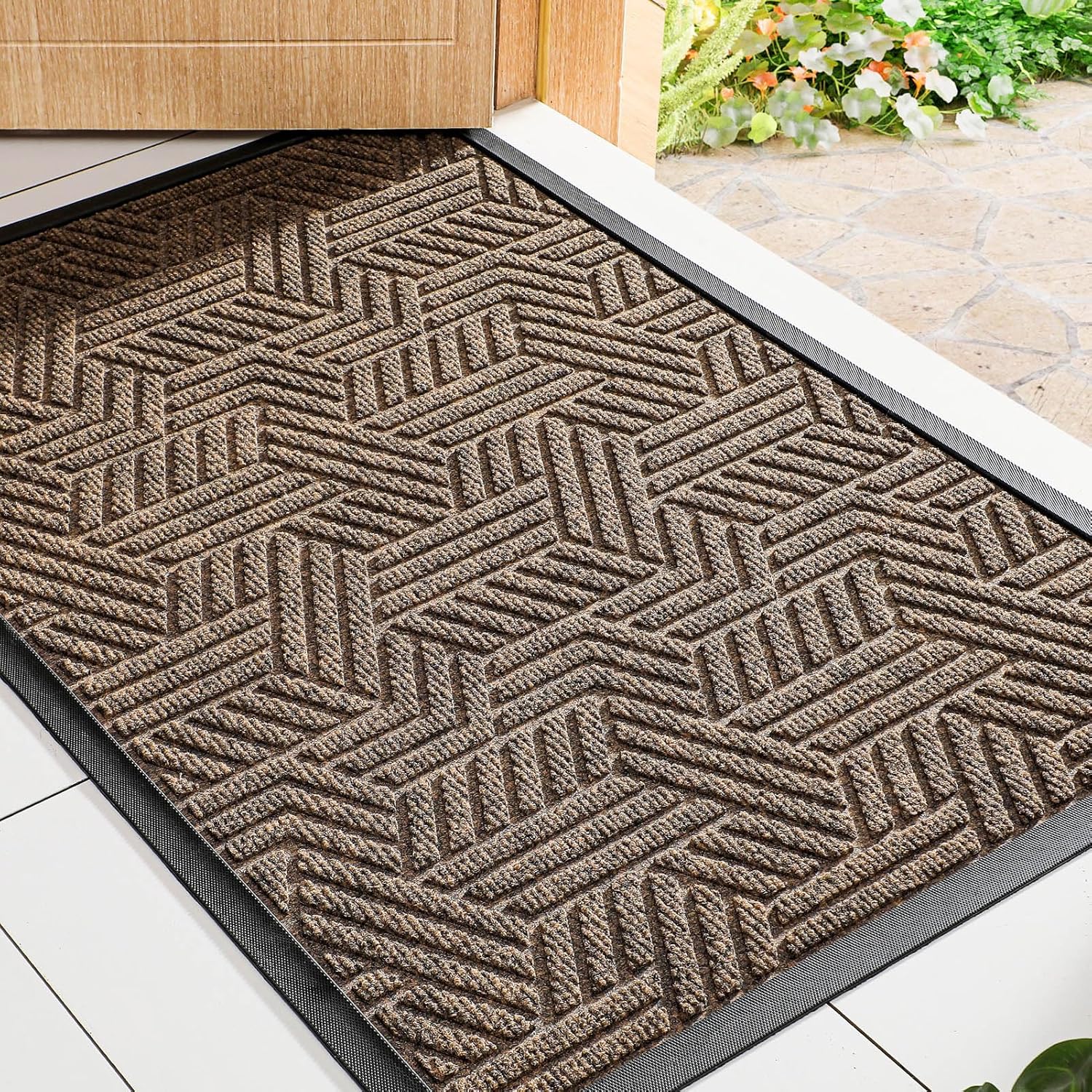 Mibao Durable Outdoor Indoor Mat for Effective Dirt Trapping