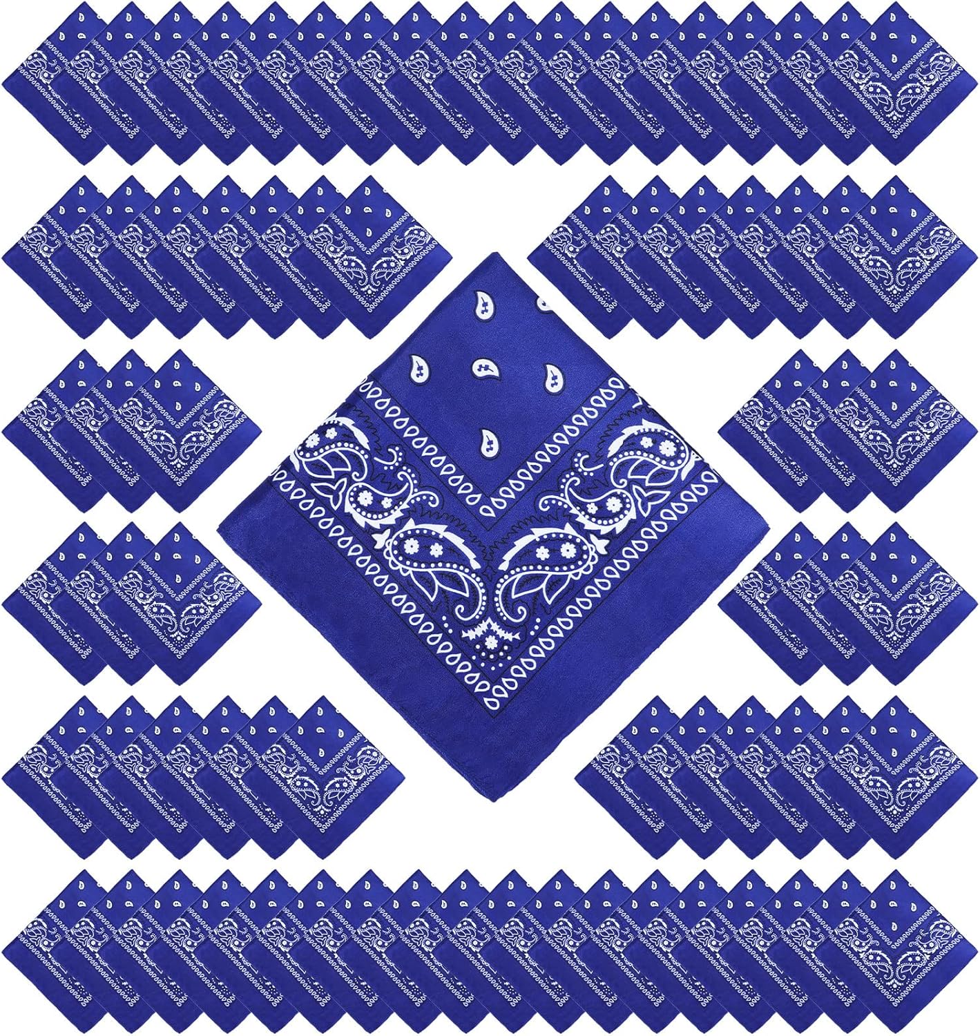 100 Pack Unisex Paisley Bandanas for Parties and Daily Use