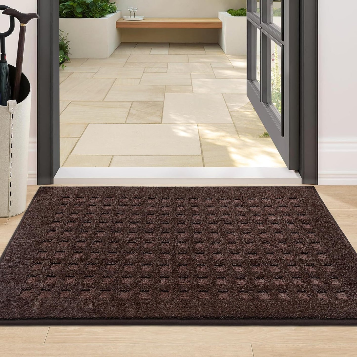 BEQHAUSE Waffle Door Mats Indoor for Muddy Paws and Shoes