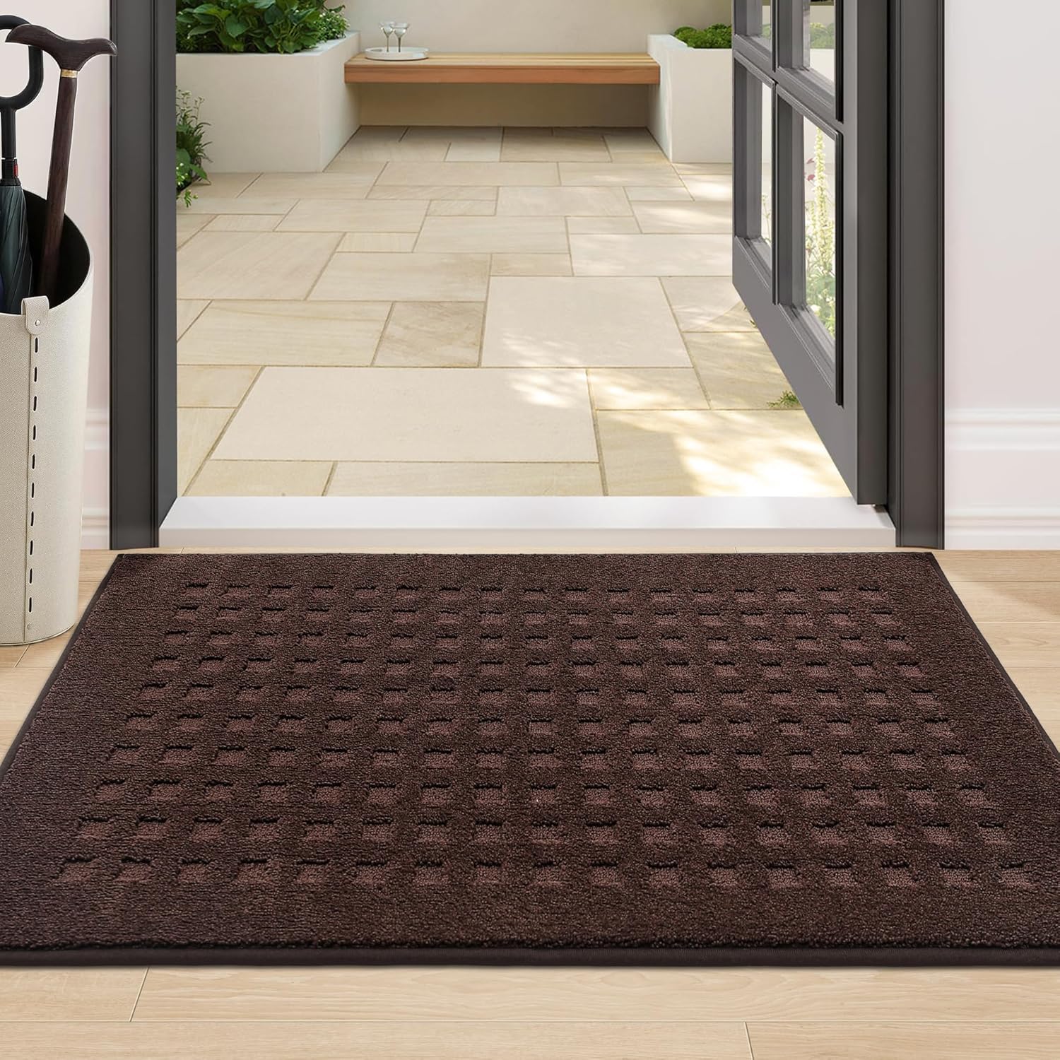 BEQHAUSE Waffle Door Mats Indoor for Muddy Paws and Shoes
