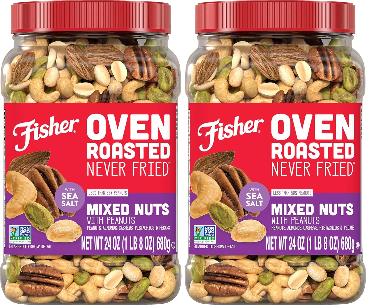 Fisher Oven Roasted Never Fried Mixed Nuts - Guilt-Free Snack