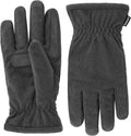 isotoner mens Water Repellent Stretch Fleece Lined Gloves - Sherpasoft