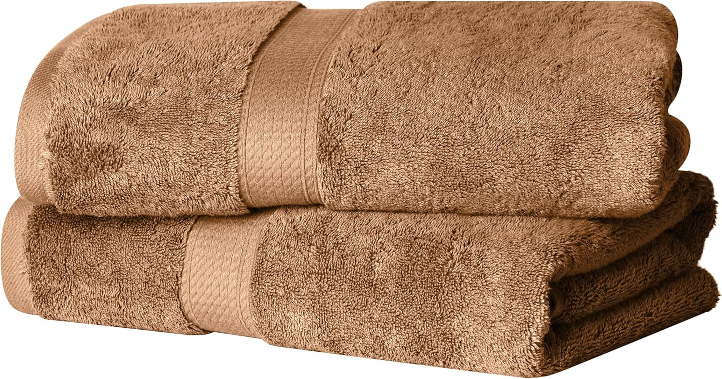 Superior Egyptian Cotton Pile Bath Towel Set of 2 for Luxury