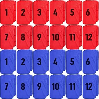 24 Pcs Nylon Mesh Scrimmage Team Basketball Practice Jerseys