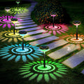 Solar Pathway Lights 8 Pack - Multicolor & Warm White LED for Garden