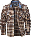 Men's Flannel Cotton Plaid Shirt - Casual Button-Up with 2 Pockets