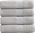 100% Cotton Bath Towel Set of 4 - Soft, Absorbent Quick-Dry Towels