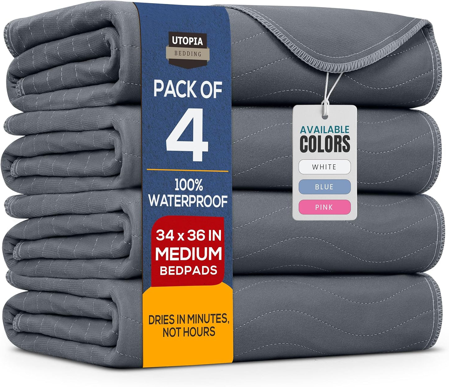 Utopia Bedding Washable Underpads for Incontinence Protection