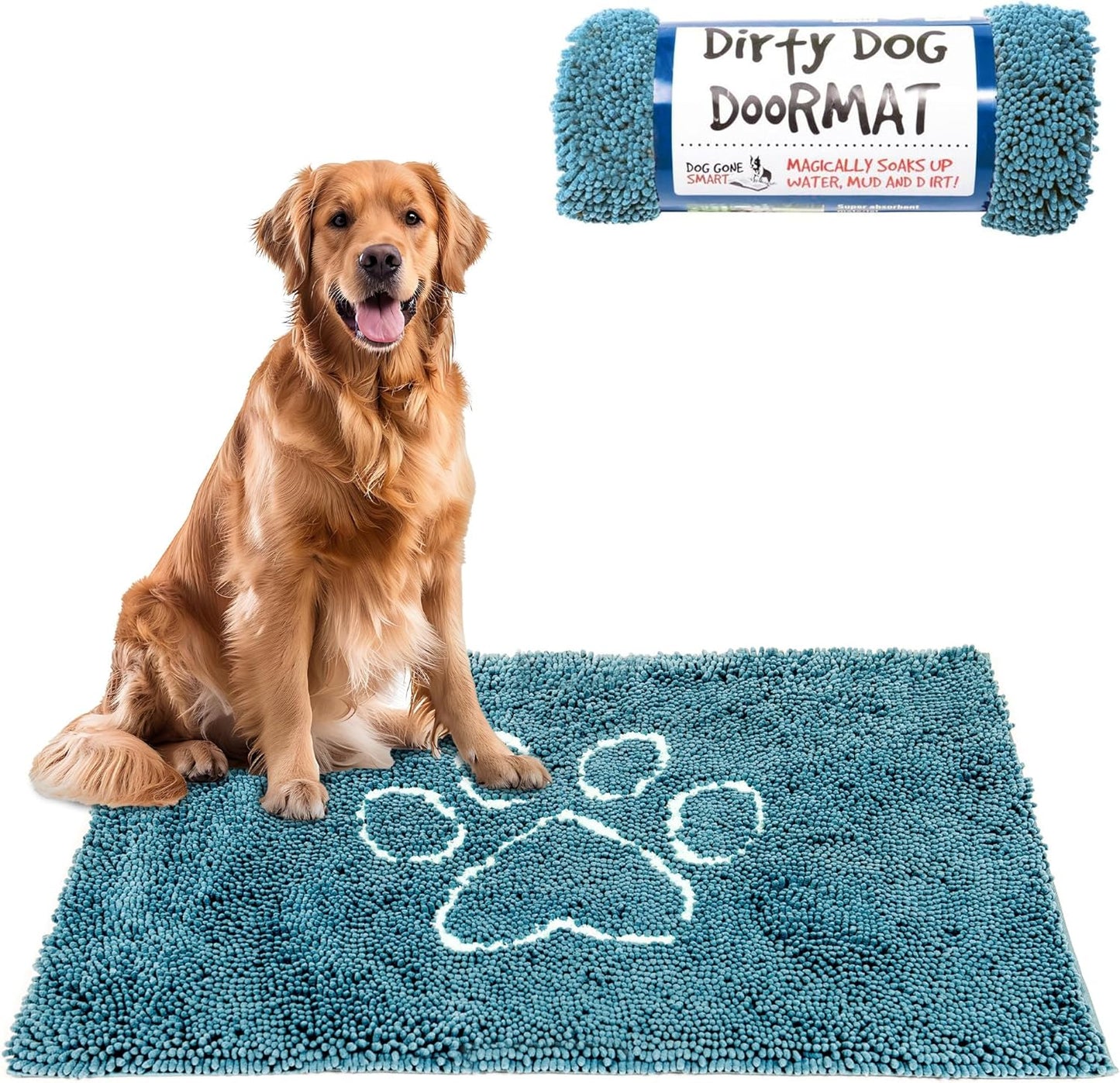 Dog Gone Smart Dirty Dog Doormat - Super Absorbent Rug for Pets