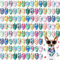 Dog Bandanas Bulk 100 Pack Summer and Autumn Designs - Large Variety
