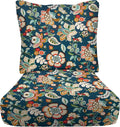Deep Seating Chair Cushion with Pillow Back - Telfair Peacock