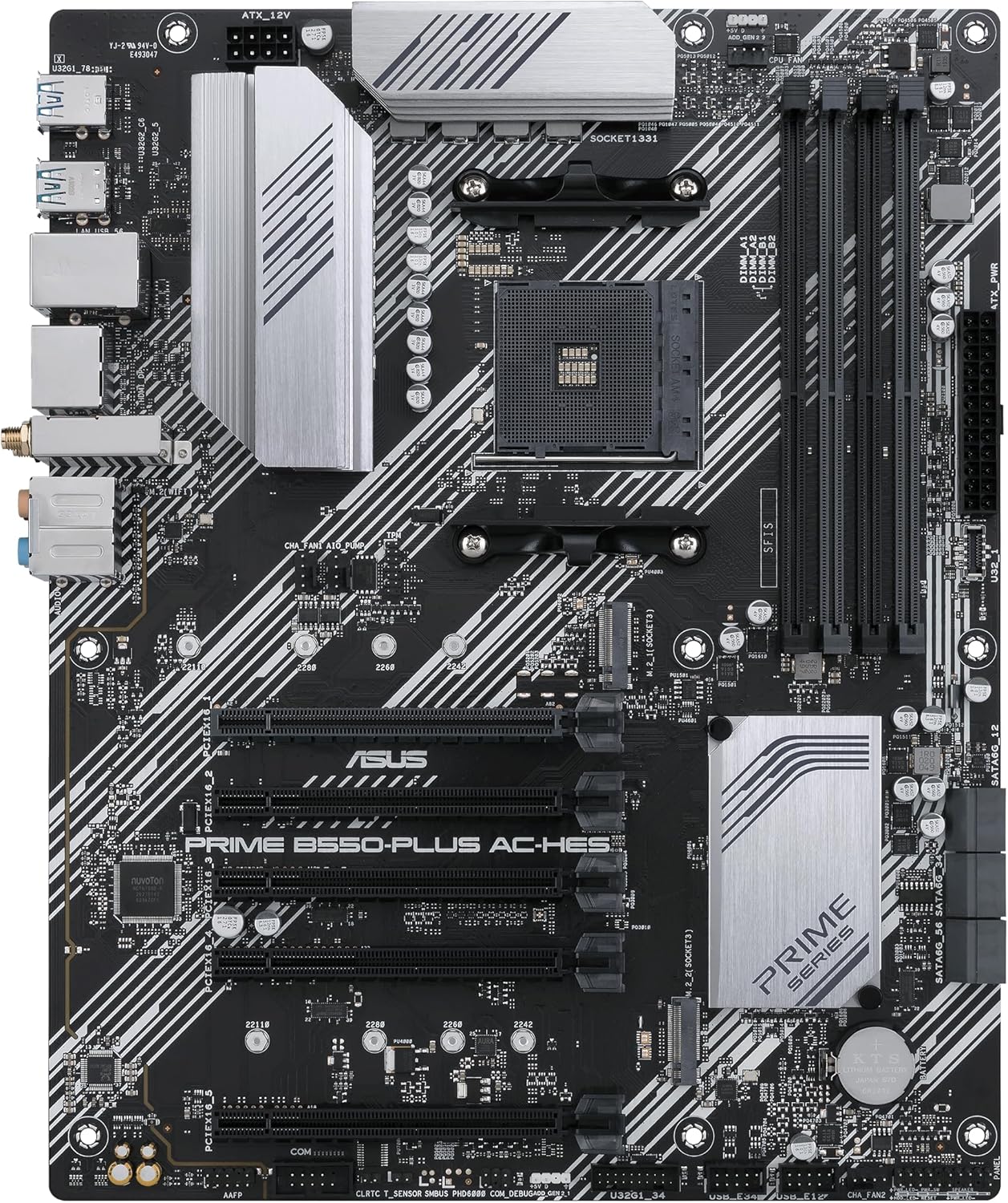 ASUS Prime B550-PLUS AC-HES ATX Motherboard for Ryzen CPUs