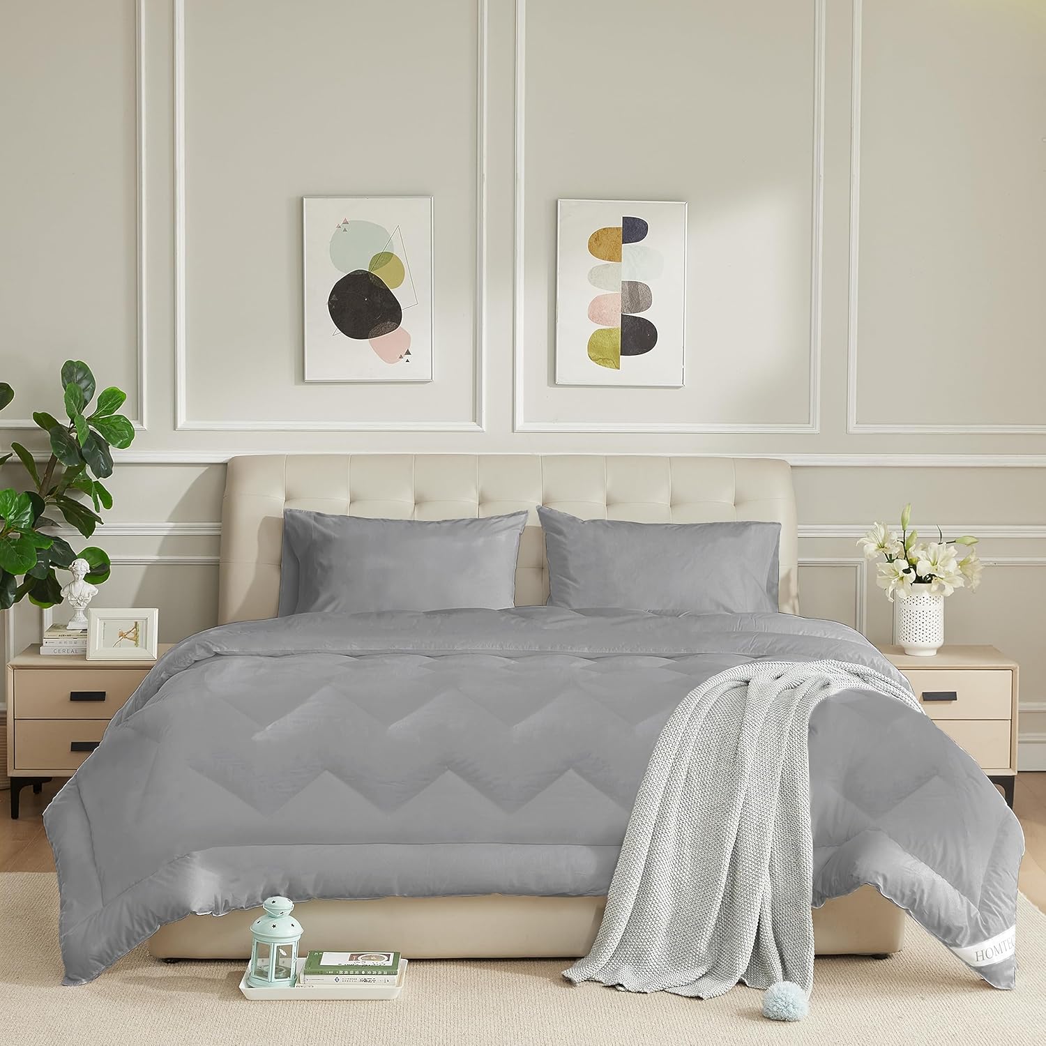 Queen Size Duvet Insert 100% Cotton Down Alternative Comforter