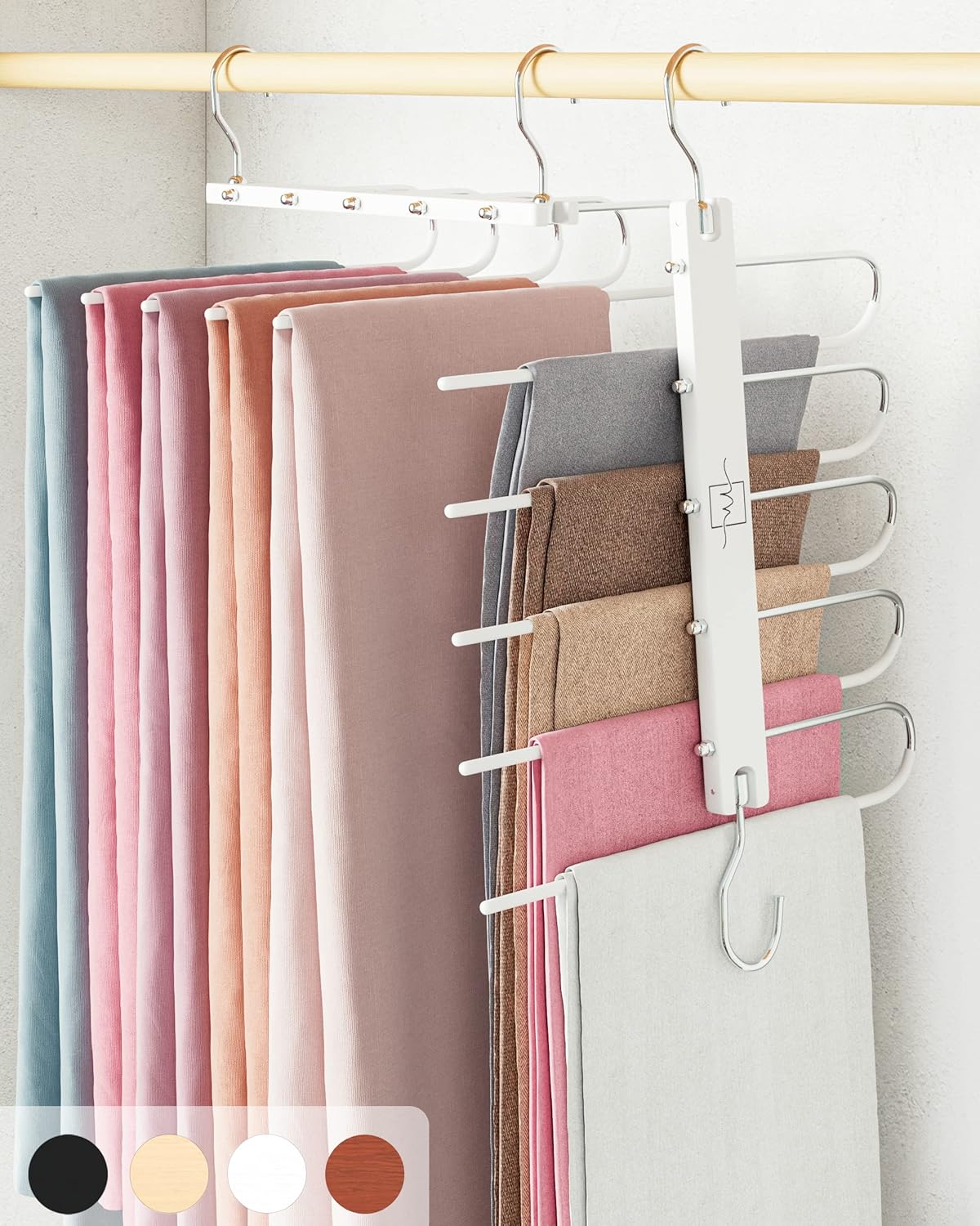 MORALVE Space Saving Pants Hangers for Organized Closets