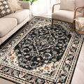 Vhong Washable Area Rug Boho Vintage Neutral Small Carpet - Soft