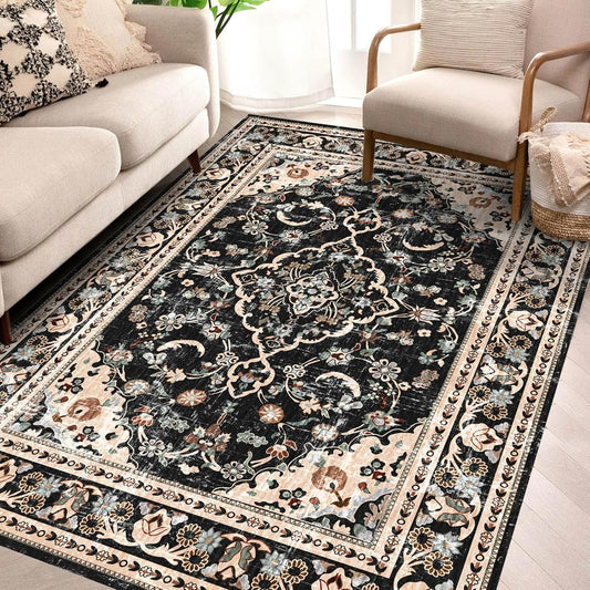 Vhong Washable Area Rugs Boho Vintage Modern for Home Decor