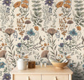Peel and Stick Floral Wallpaper 17.3 in x 393.7 in - Removable Vintage