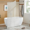 Clear EVA Shower Curtain with Water Cube Liner 36x72 in - Weighted