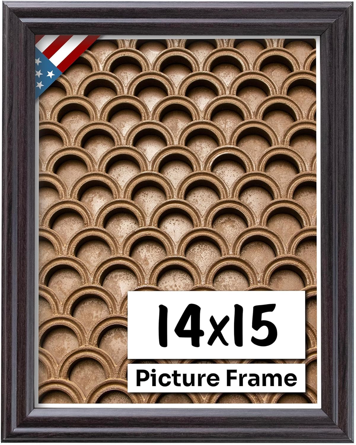 Coffee Brown 14x15 Picture Frame - Handmade Solid Wood Decor