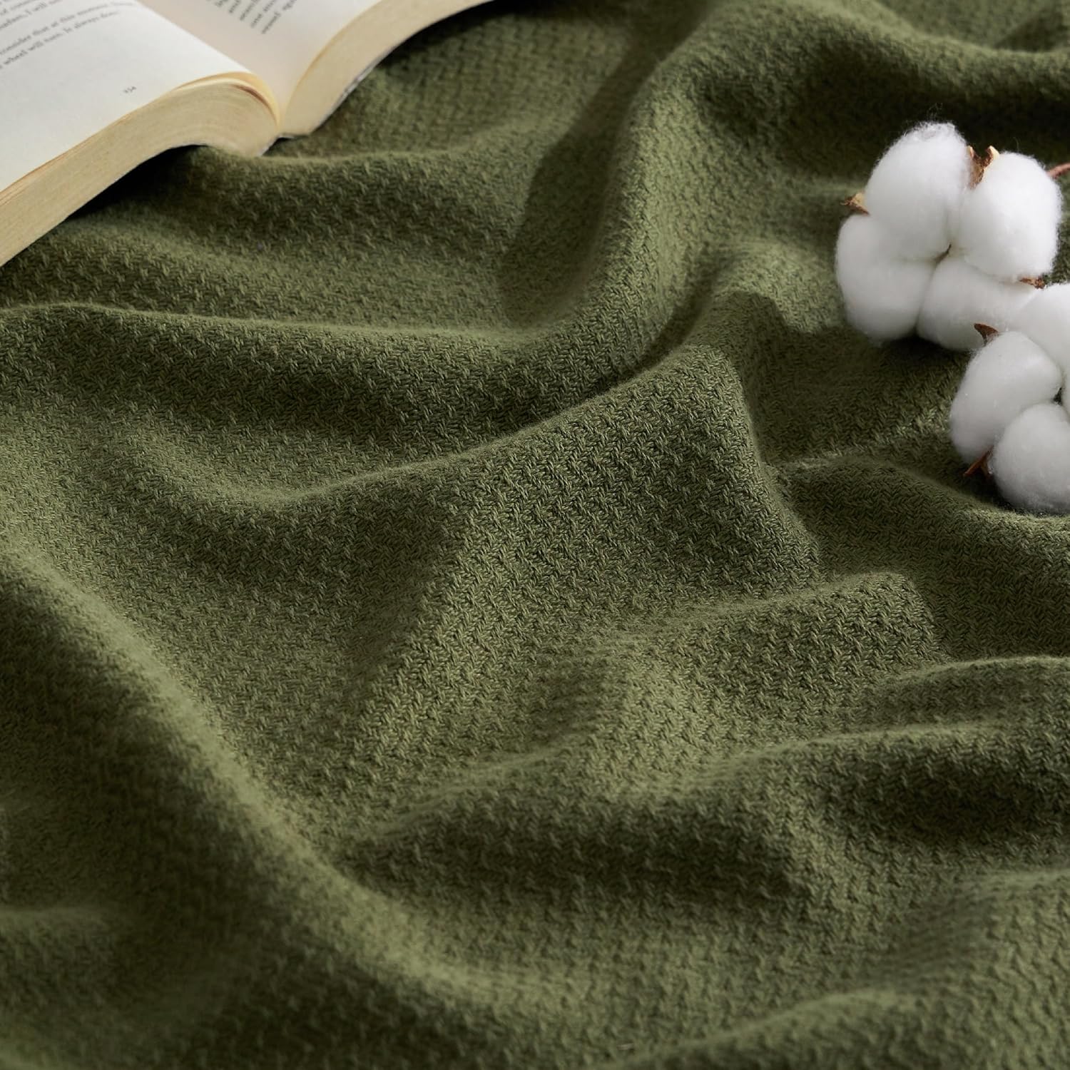 Bedsure GentleSoft Cotton Large Blanket for Cozy Comfort