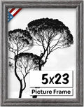 Barnwood Gray 5x23 Picture Frame.75 in Wide - Handmade Solid Wood