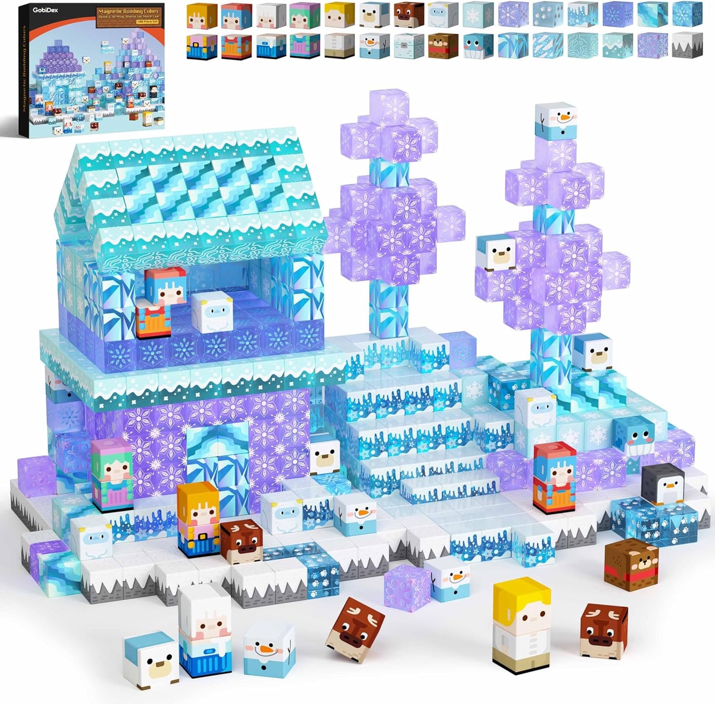 GobiDex 100PCS Magnetic Blocks for Creative Princess Castle Fun