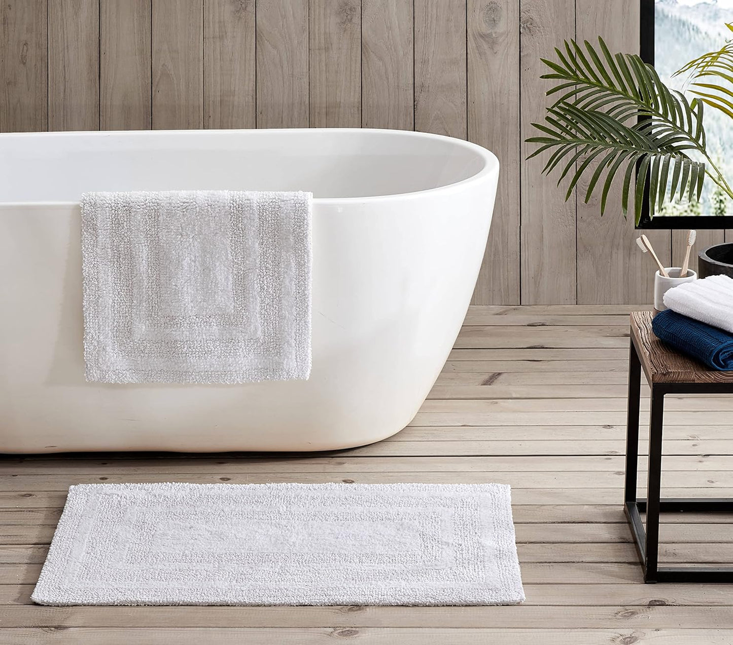Eddie Bauer Bathroom Rugs Set - Soft Tufted Cotton Decor
