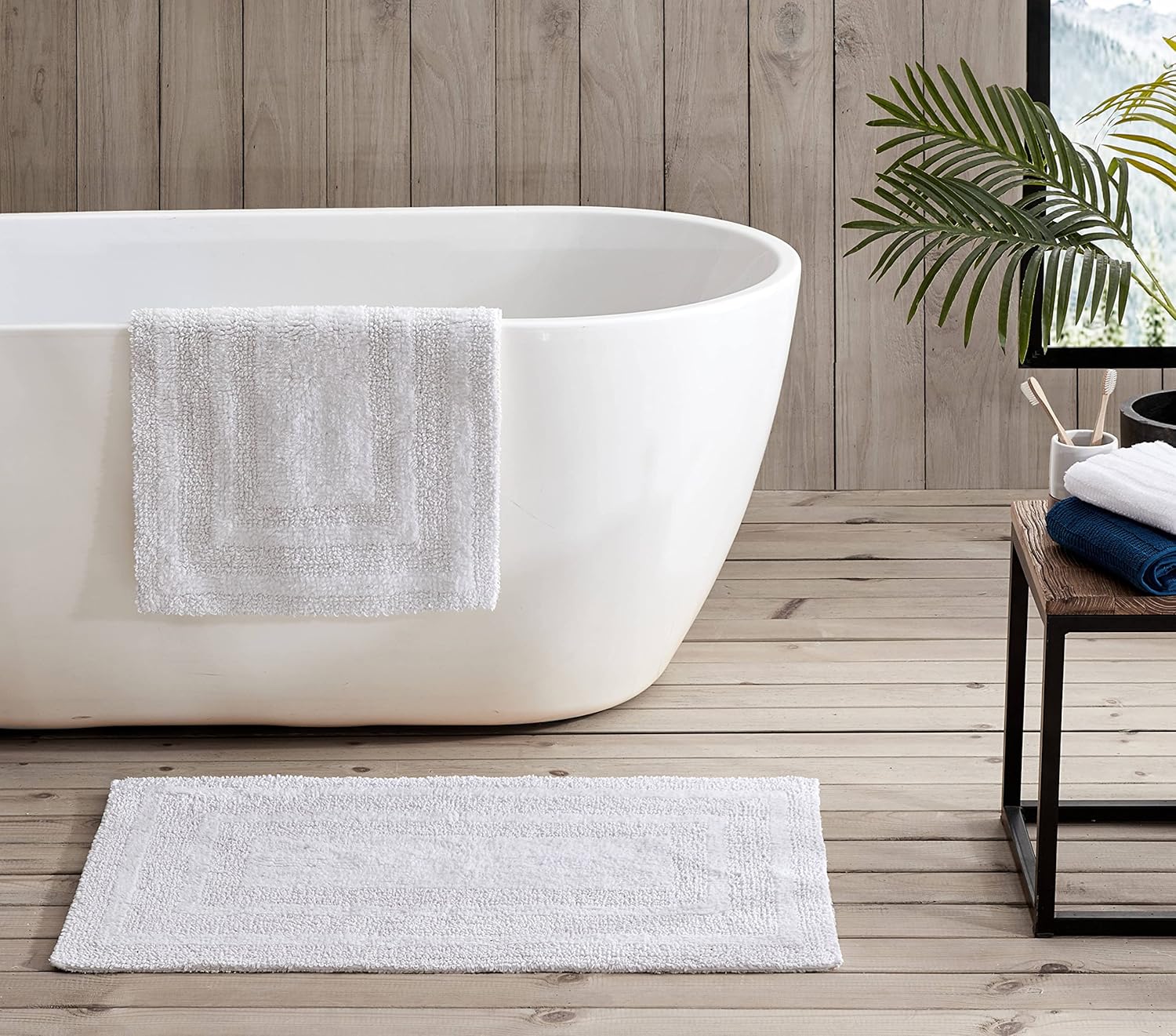 Eddie Bauer Bathroom Rugs Set - Soft Tufted Cotton Decor