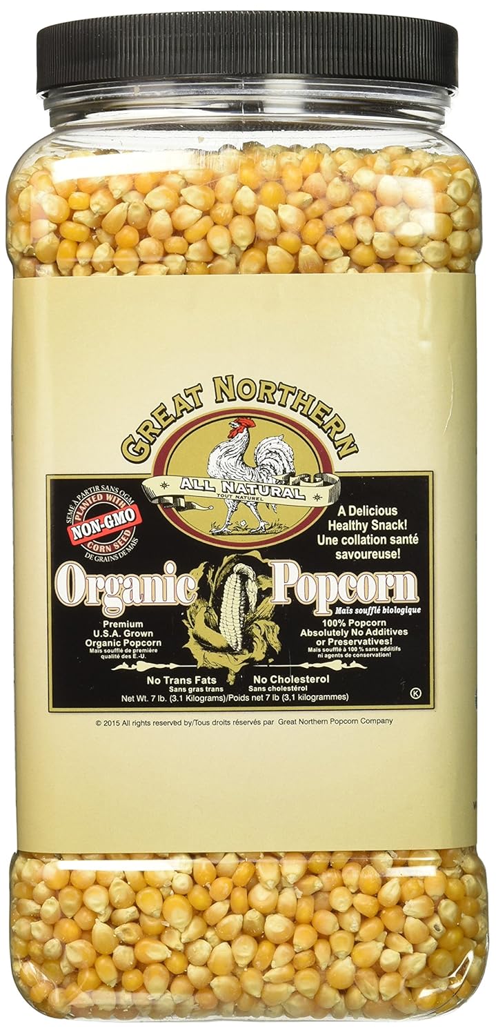 7lbs Organic Gourmet Popcorn Kernels - Great Northern Popcorn