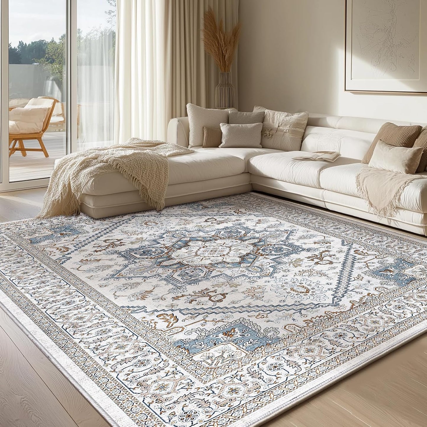 OPPODREAM Soft Neutral Area Rugs 9x12 for Living Room Comfort