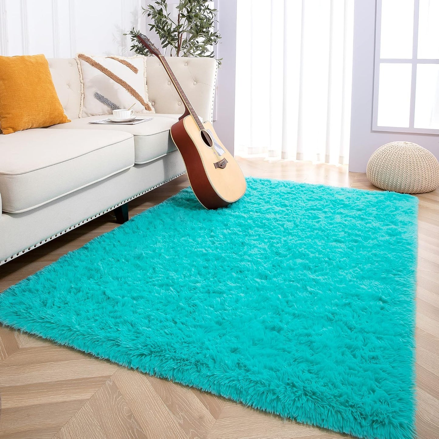Foxmas Large Area Rugs for Living Room Bedroom 6x9 Feet Plush