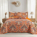 California King Quilt Bedding Set - Oversized Boho Cotton Quilt