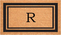 24in x 36in Monogram Doormat Black Border - Oversized Coir Mat