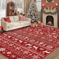 Christmas Rug 6x9 Washable Rugs - Soft Non-Slip Holiday Carpet