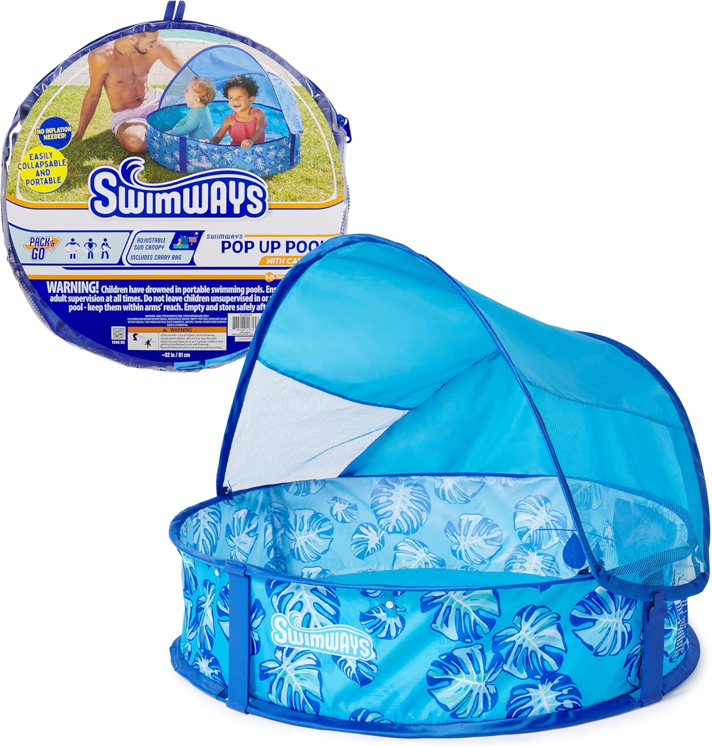 Swimways Elite Pop-Up Above Ground Pool for Babies and Toddlers