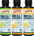 Barlean's Omega 3 Fish Oil Liquid 3-Flavor Variety Pack - Burpless