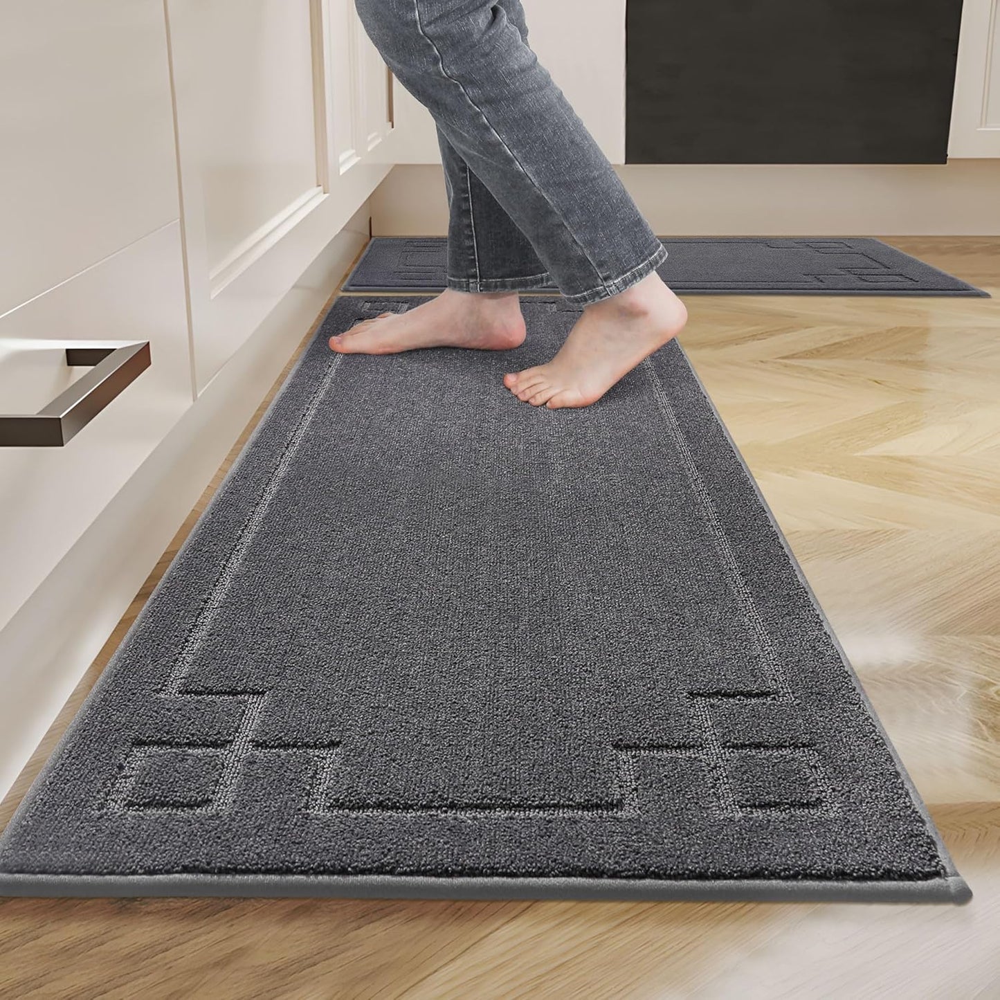 Non-Slip Washable Kitchen Rugs Set for Comfort and Safety
