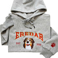 Custom Pet Name Embroidered Hoodie by NAZENTI