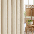 Beige Shower Curtain Boho with Waffle Weave for Stylish Bathrooms
