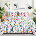 Floral Quilt Set Queen Size Lightweight Coverlet 3 Pieces