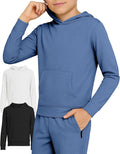 Pure Champ 3 Pack Mesh Boys Hoodies Active Quick Dry Pullover Clothing