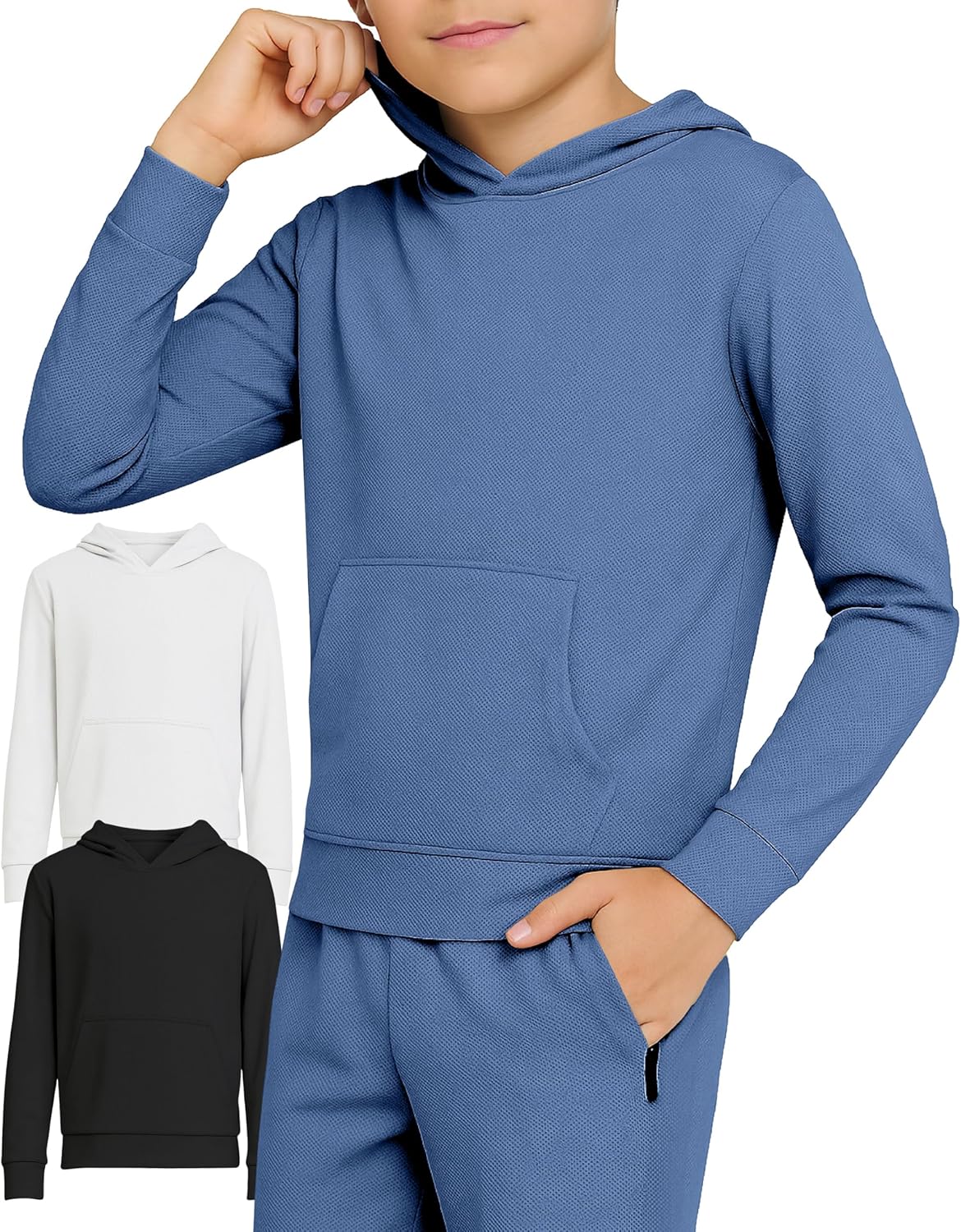 Pure Champ Boys Hoodies 3 Pack Quick Dry Athletic Pullover