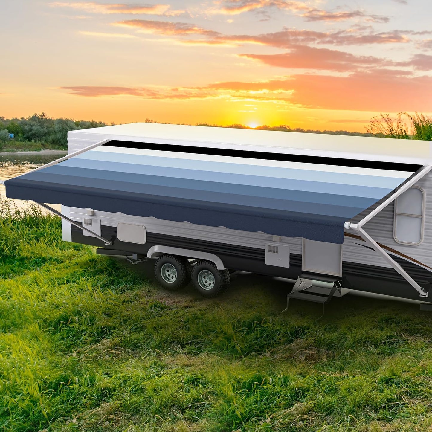 RV Awning Fabric Replacement - Heavy Duty Vinyl Canopy
