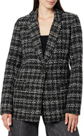 The Drop Blake Long Blazer in Black Boucle - Timeless Wardrobe Staple