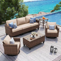 UDPATIO Patio Furniture Set 5-Piece Conversation Set - Swivel Rocking