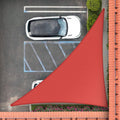 Right Triangle 12 ft x 17 ft x 20.8 ft Red Shade Sail - Tight, Durable