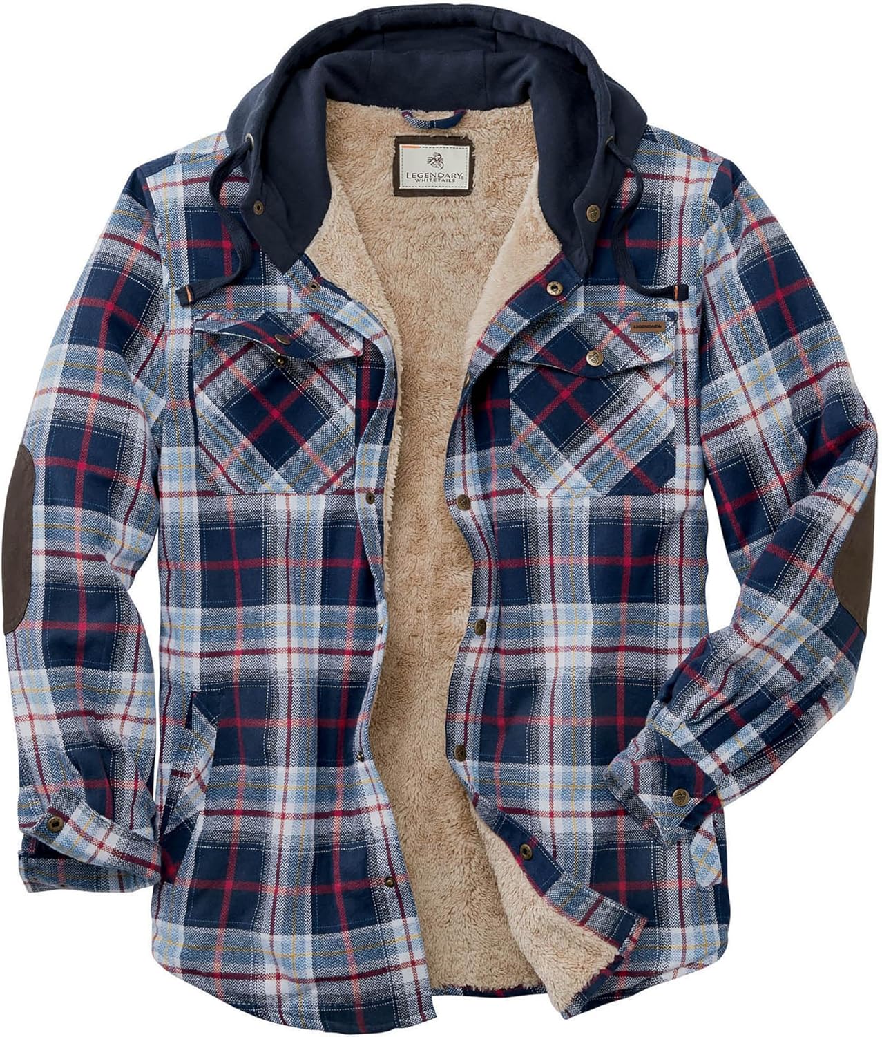 Legendary Whitetails Men's Hooded Shirt Jacket for Comfort